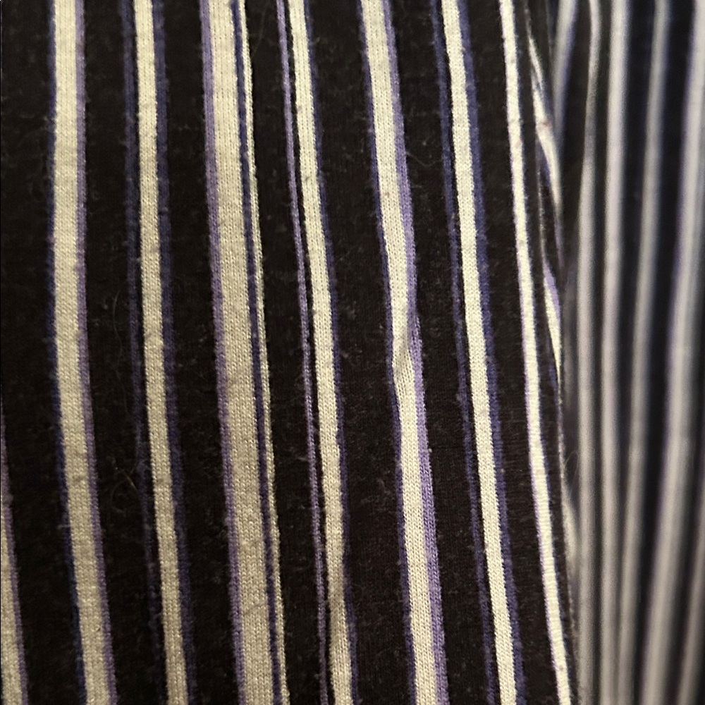 Vera Wang Black & White Striped Short Sleeve Pajama Set size L - Picture 6 of 6